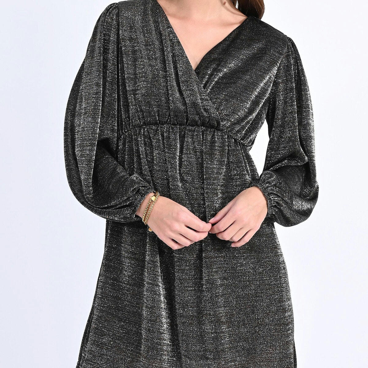 Robe  manches longues col croisé