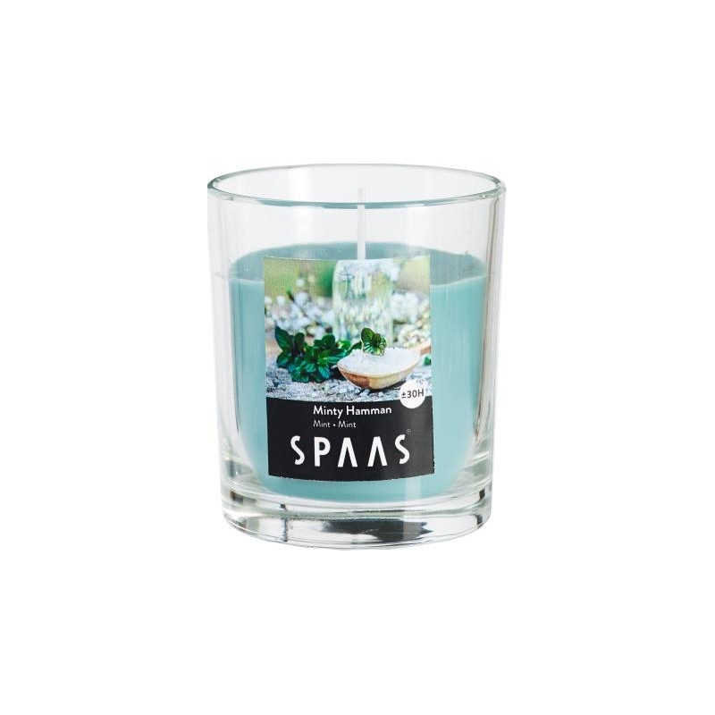 Bougie Verre transparent parfumée hammam mentholé