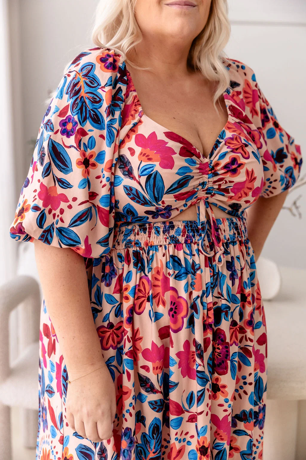 Pippa Cut Out Dress in Jardin