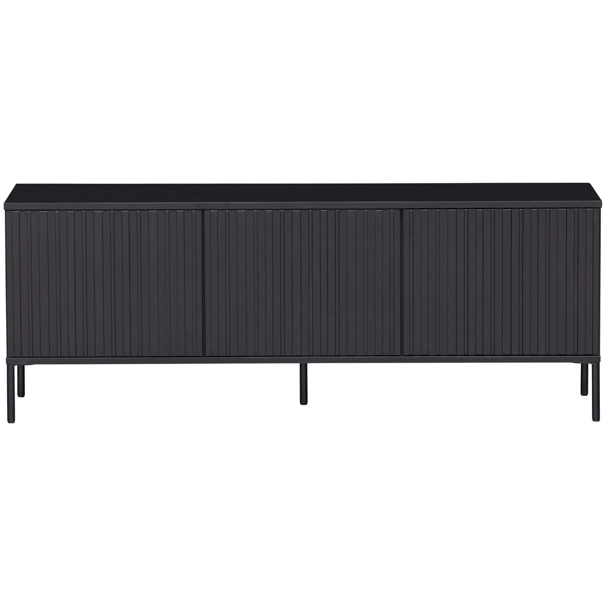 WOOOD tv-meubel New Gravure - Grenen - Zwart - 56x150x44