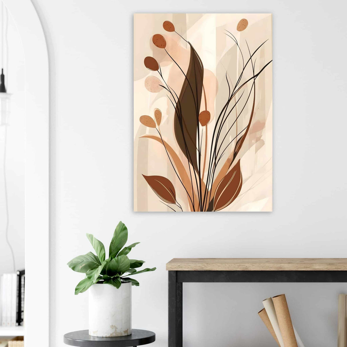 Artfulprints Poster Boho – Autumn growth  - 70x100 cm - Bruin