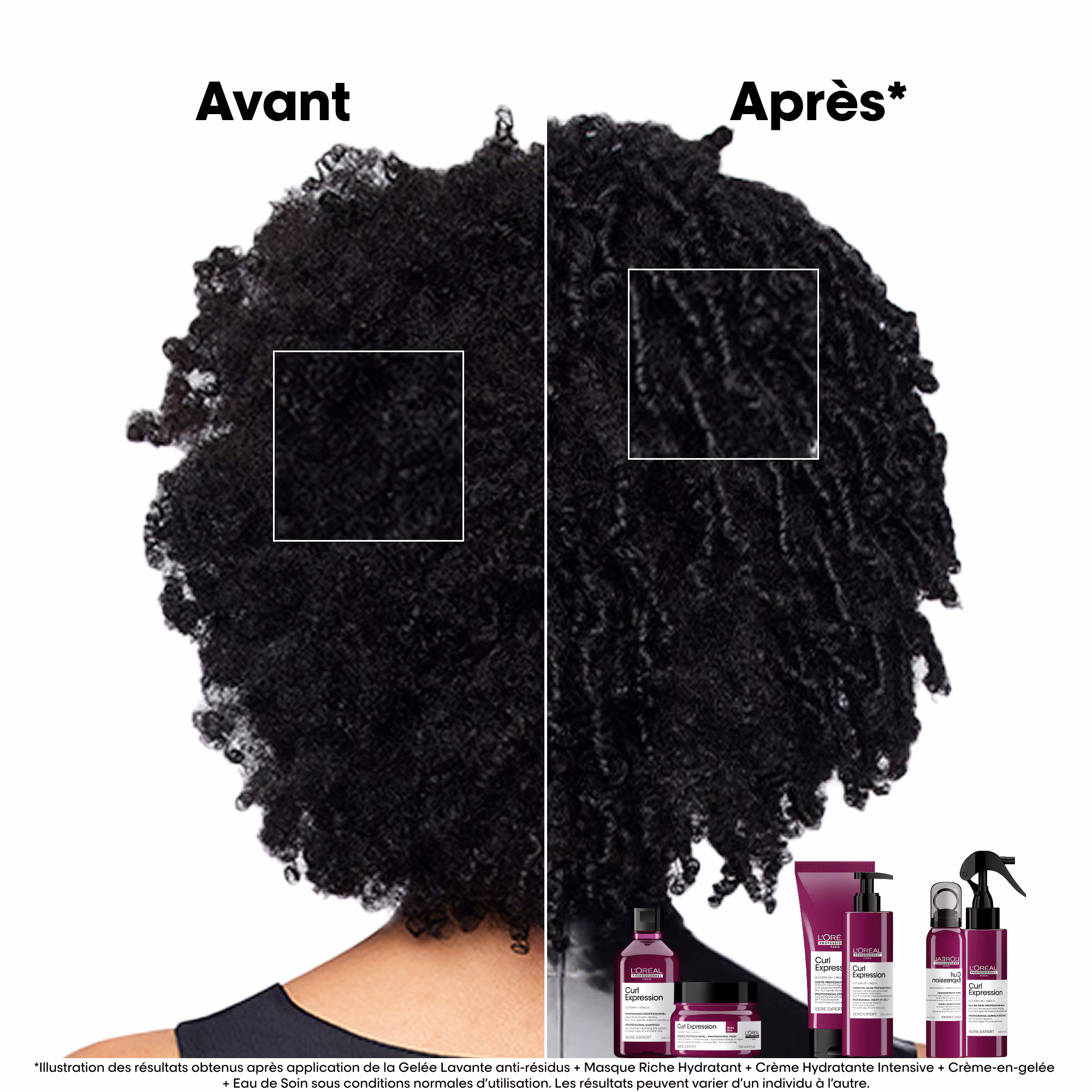 SERIE EXPERT CURL EXPRESSIONCrème hydratation intense longue durée sans rinçage avec protection thermique