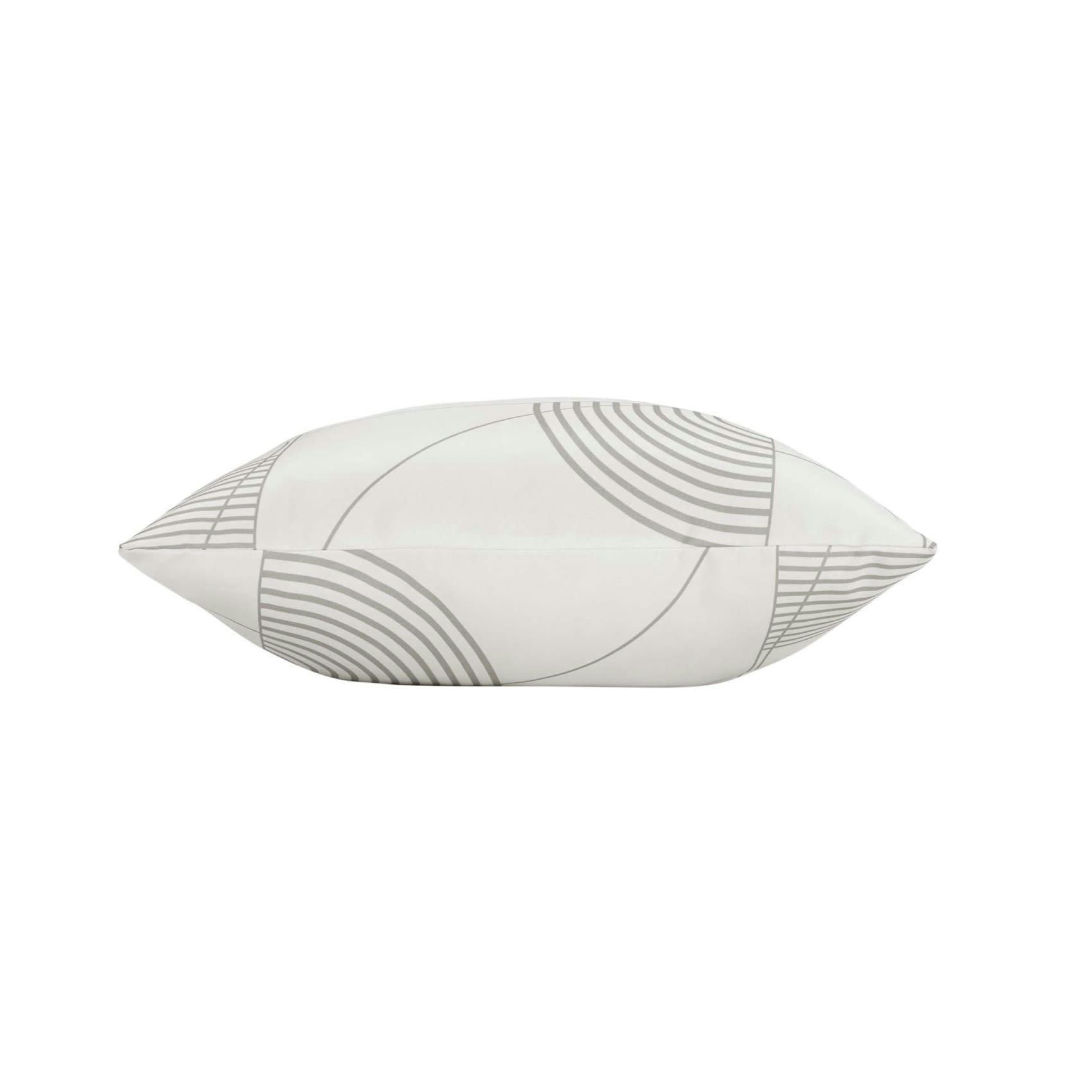 - Coussin esprit graphique polyester blanc 50x50 cm