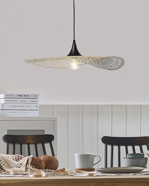 Lampa wisząca bambusowa 60cm jasne drewno