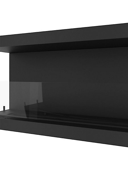 Cheminée Bioéthanol Encastrable Design C1200 V.3 avec Vitre Ouverte sur 3 Côtés Brûleur 3 Litres