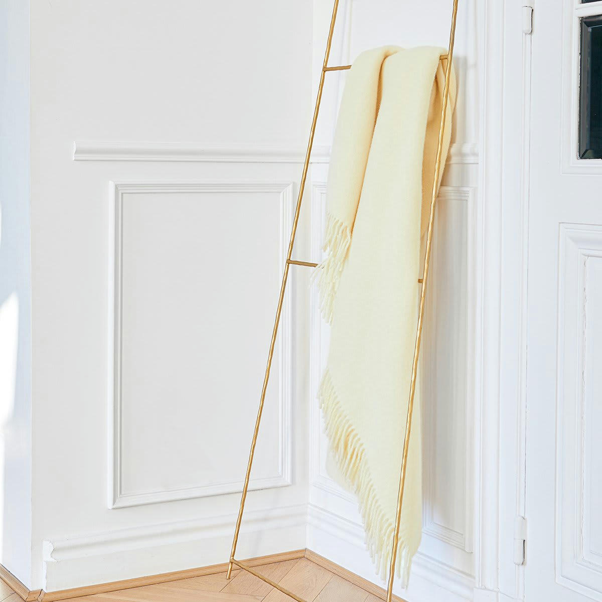 PLENITUDE - Plaid laine plénitude ivoire 130x200 cm