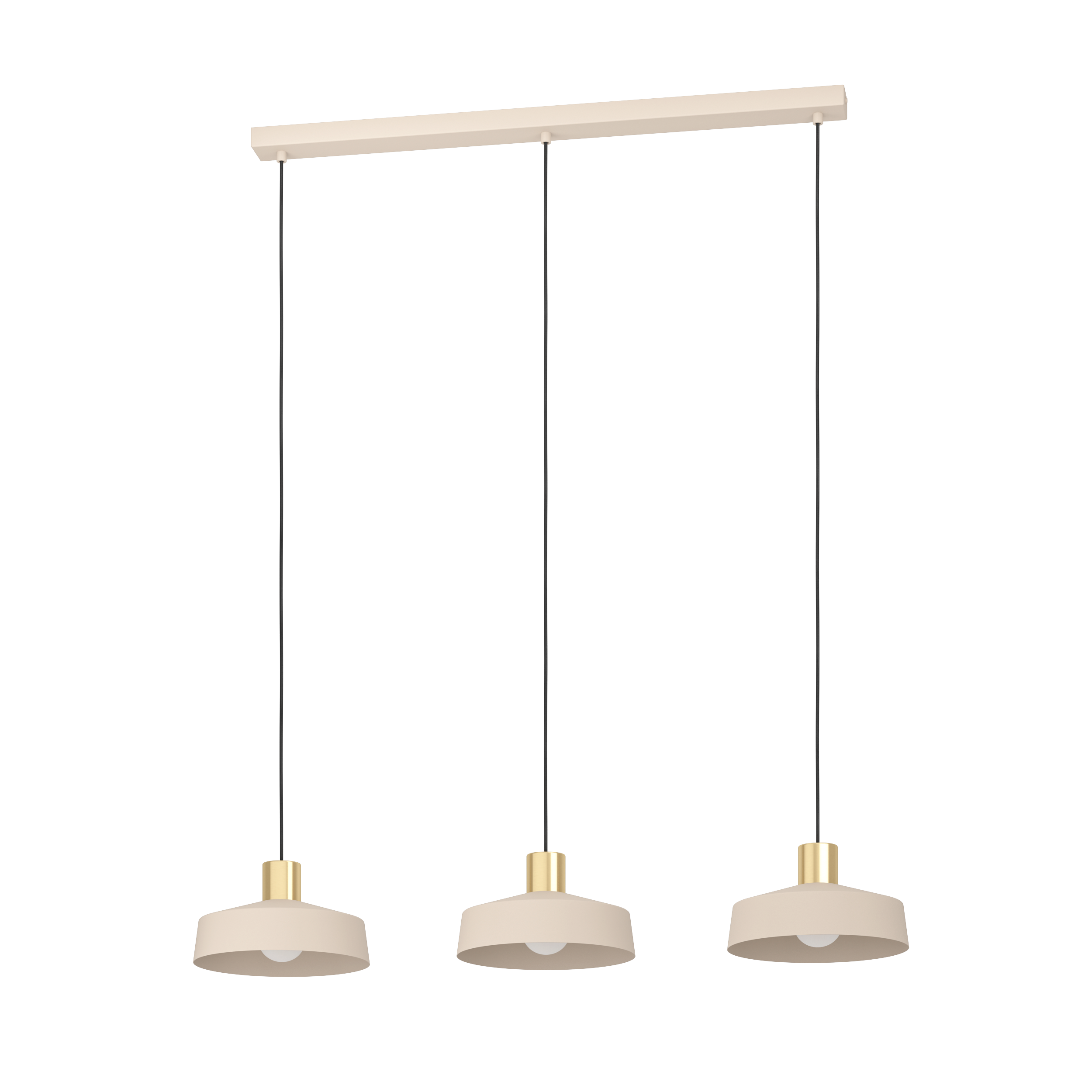 EGLO Valdiola Hanglamp - E27 - 93 cm - Beige Goud - Staal