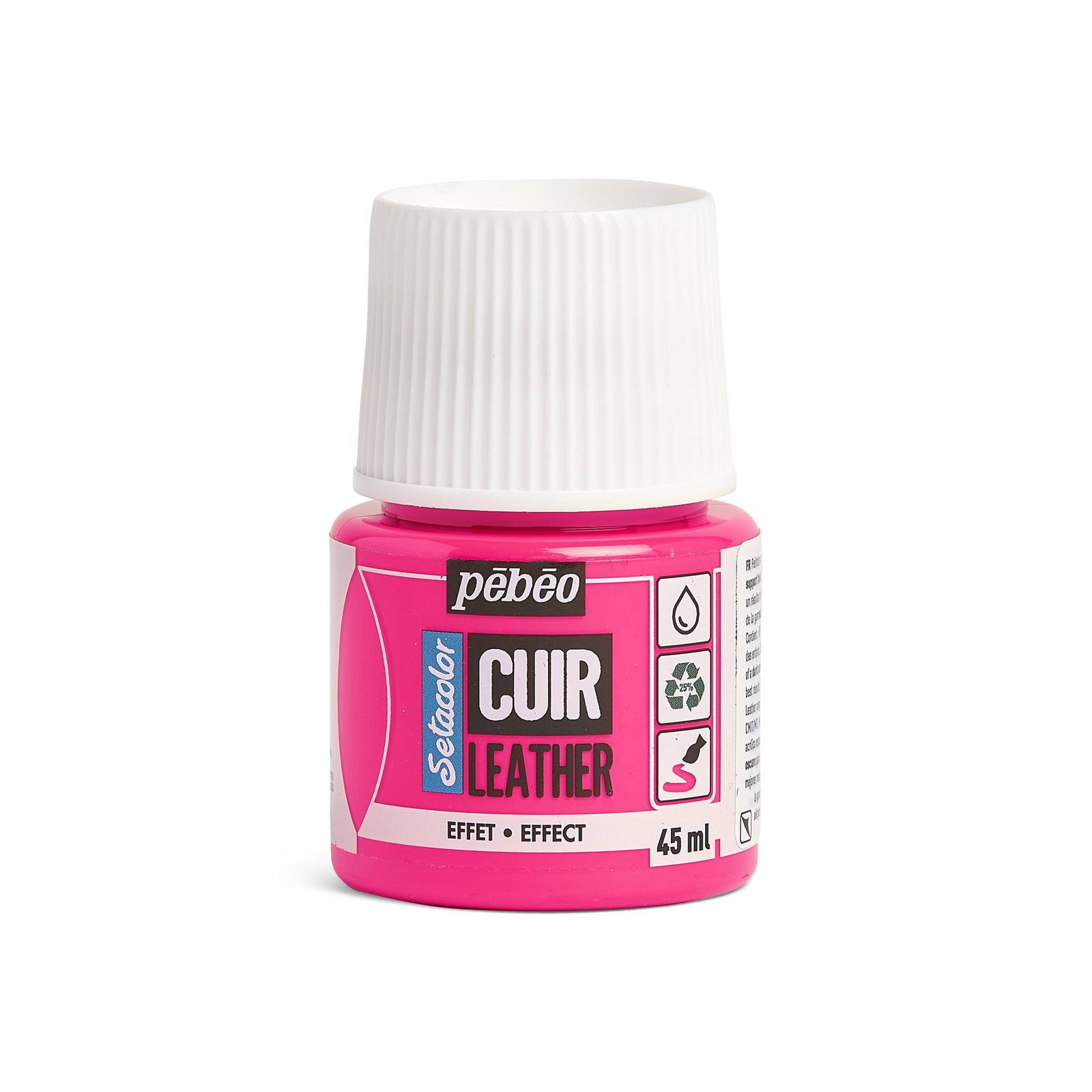 Pebeo Setacolor Fluorescent Pink Leather Paint 45ml