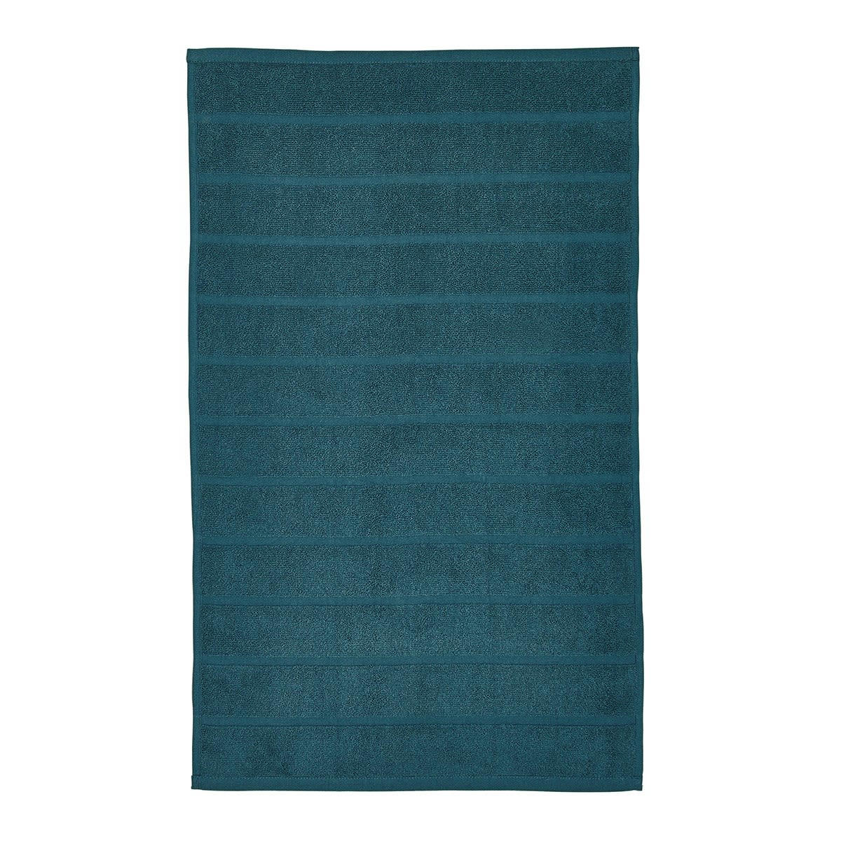 ESSENTIAL - Tapis de bain uni en Coton Bleu 50x80 cm