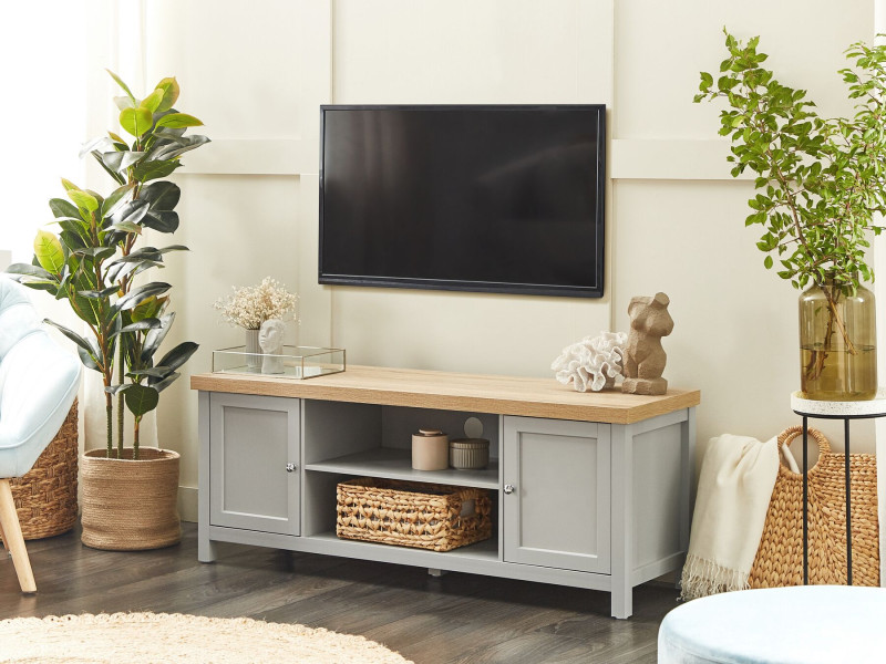 Szafka RTV pod telewizor 130 cm szara