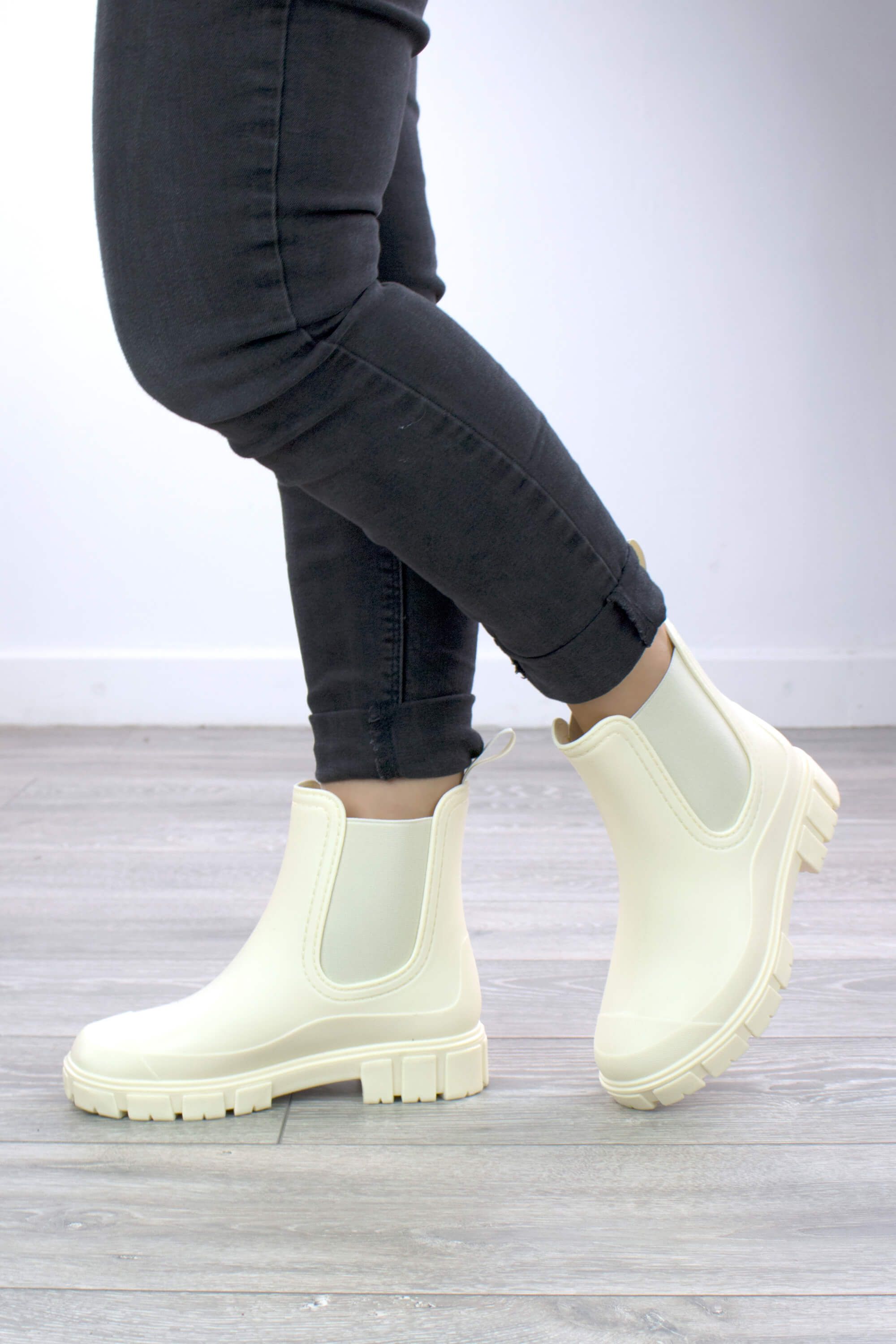 AJVANI Wellingtons Wellies Ankle Chelsea Boots