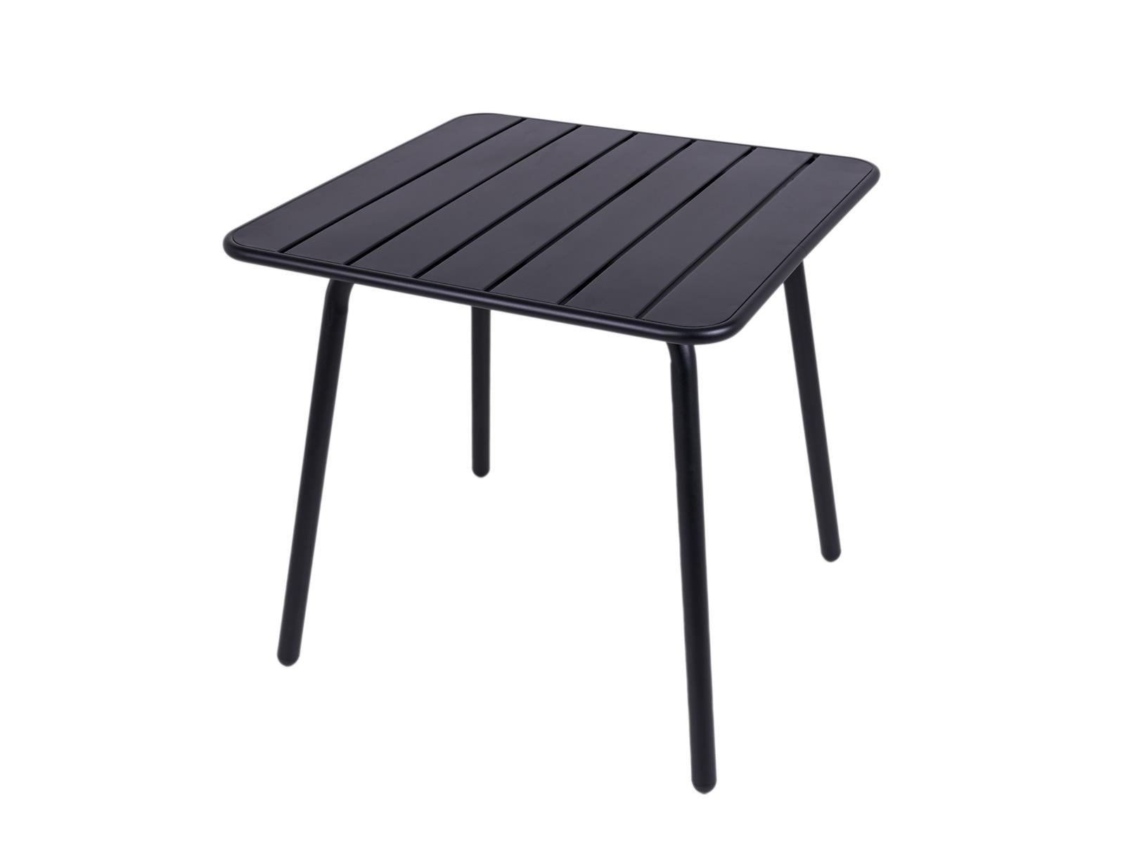 MaximaVida metalen vierkante tuintafel Max 80 x 80 cm zwart