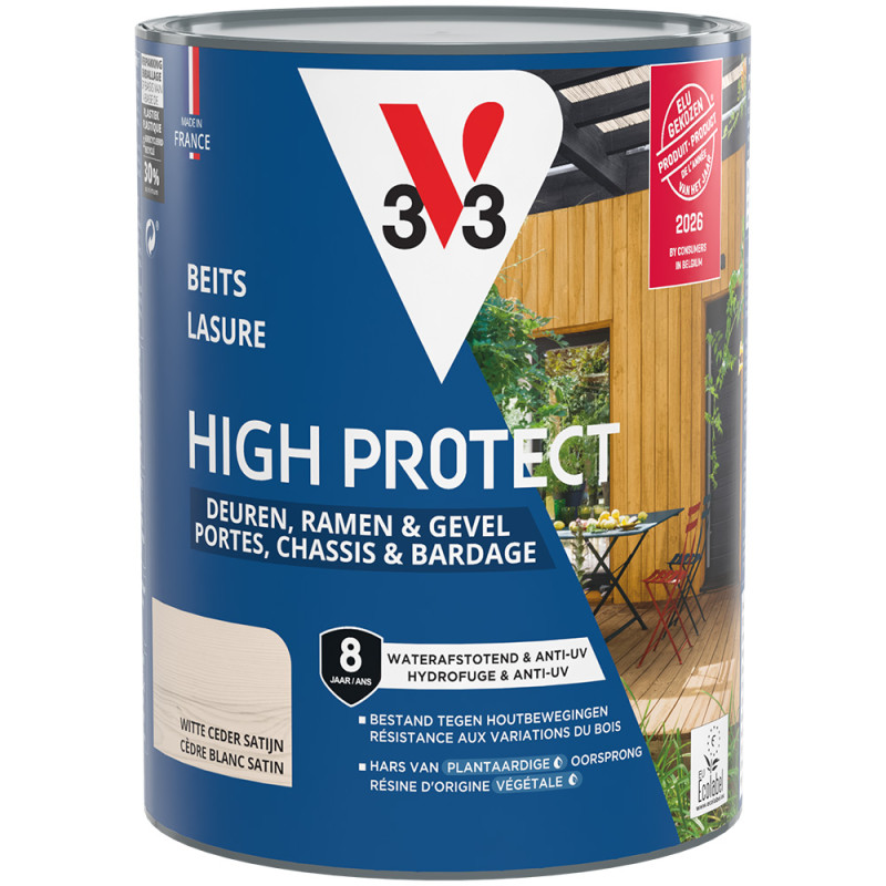 Lasure pour bois High Protect cèdre blanc 0,75 L V33