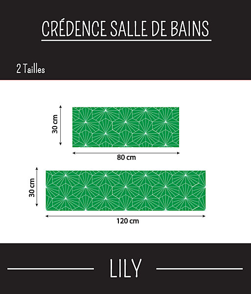 Crédence Adhésive Alu LILY 120 cm x 30 cm Ma Nouvelle Déco