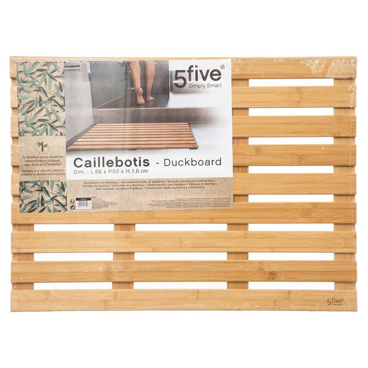 - Caillebotis pour salle de bain 50 x 68 cm Bambou - Five