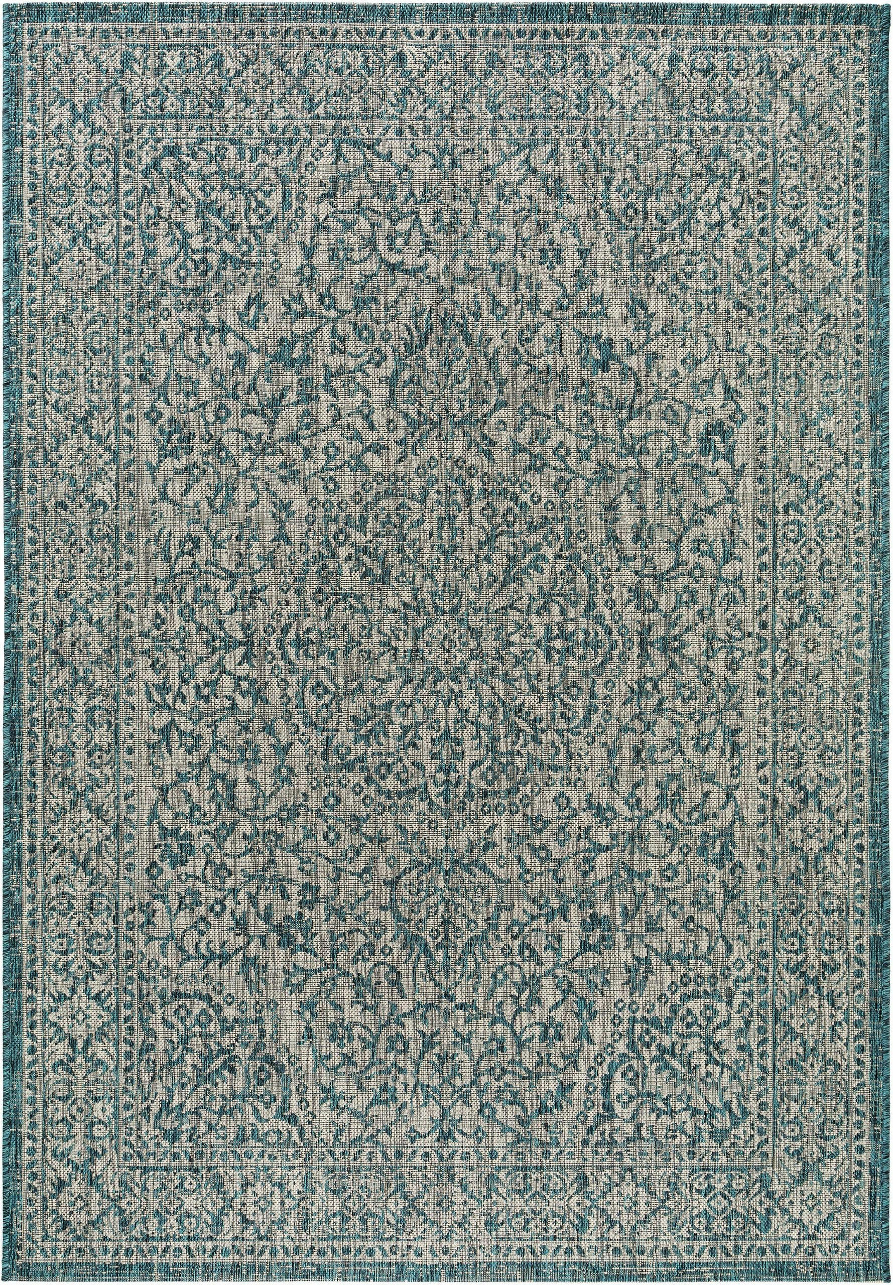 CLEO - Tapis d'extérieur & intérieur bleu 80x150
