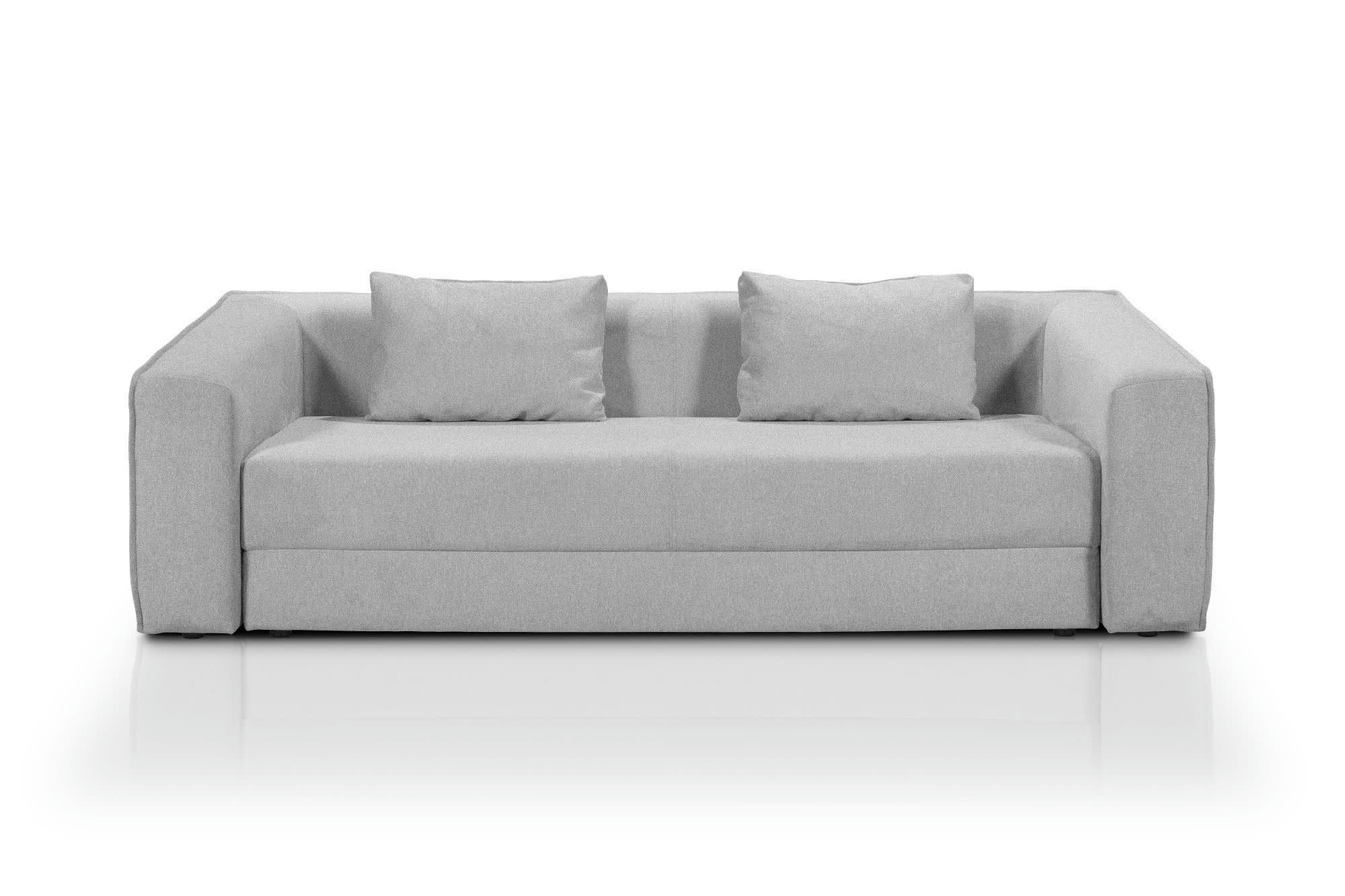 VELA - Canapé convertible 3 places  en polyester gris clair