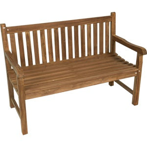 Lesli Living loveseat teak - zwart - 130x65x92cm