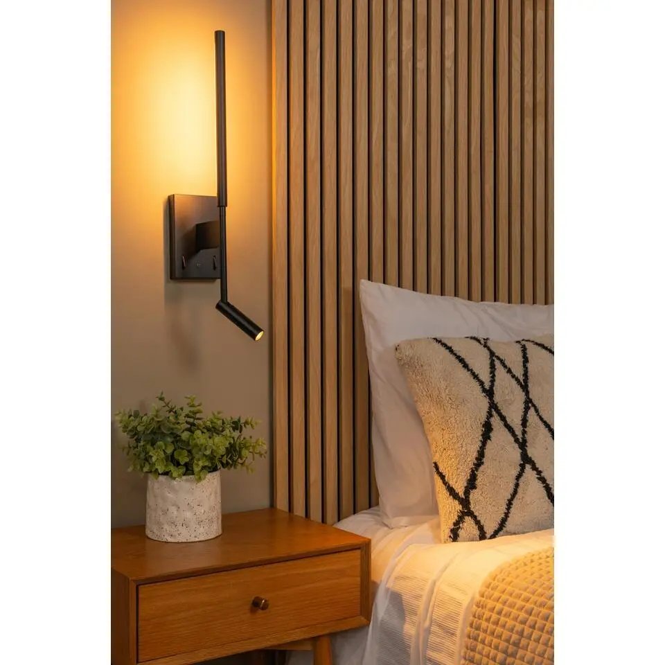 Lucide FINAN Wandlamp - Zwart