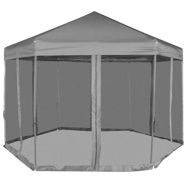Altana Ogrodowa Granatowy Namiot Pawilon Ogrodowy Ze Ściankami; 3,6 x 3,1 m