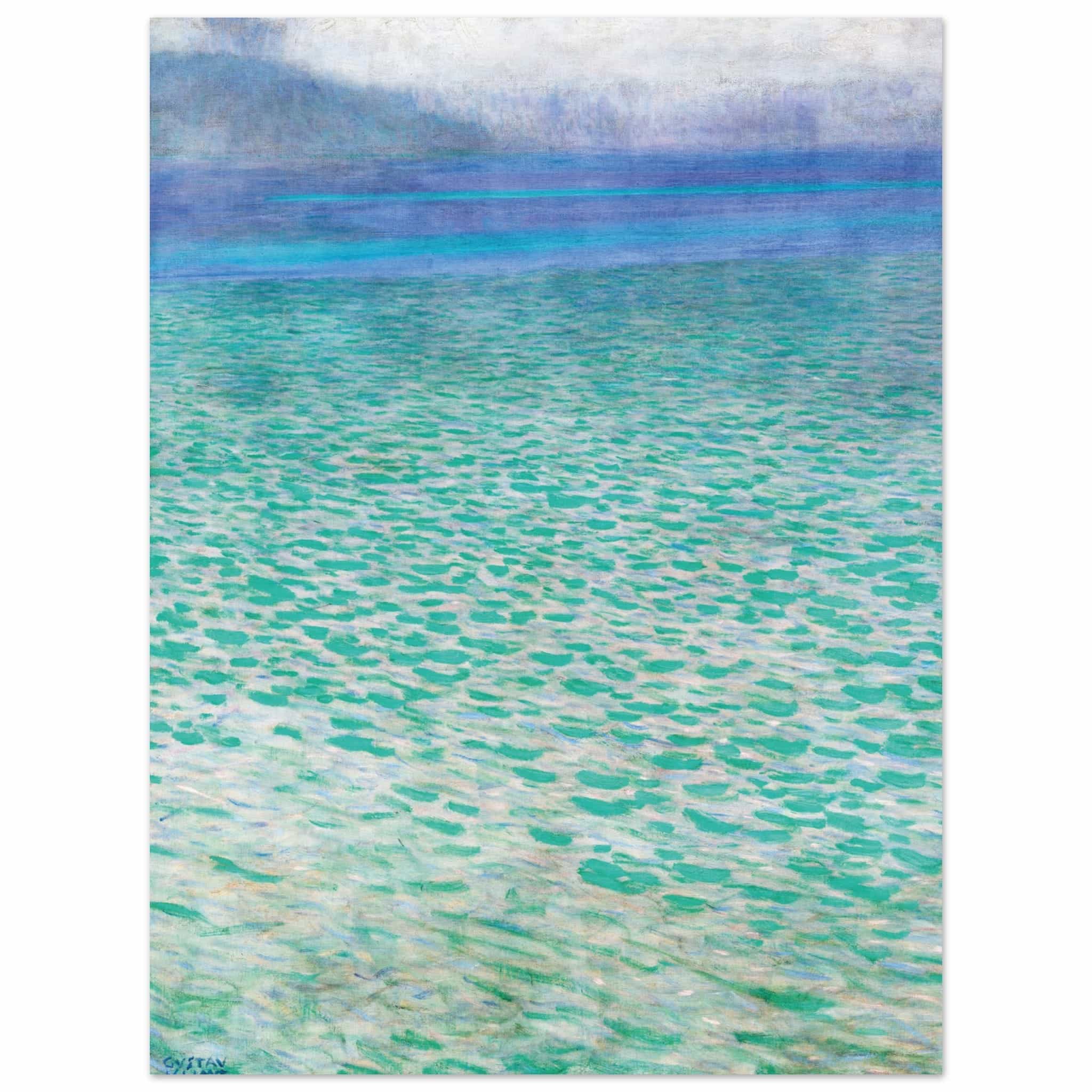Artfulprints Poster Gustav Klimt - Attersee  - 30x40 cm - Turquoise