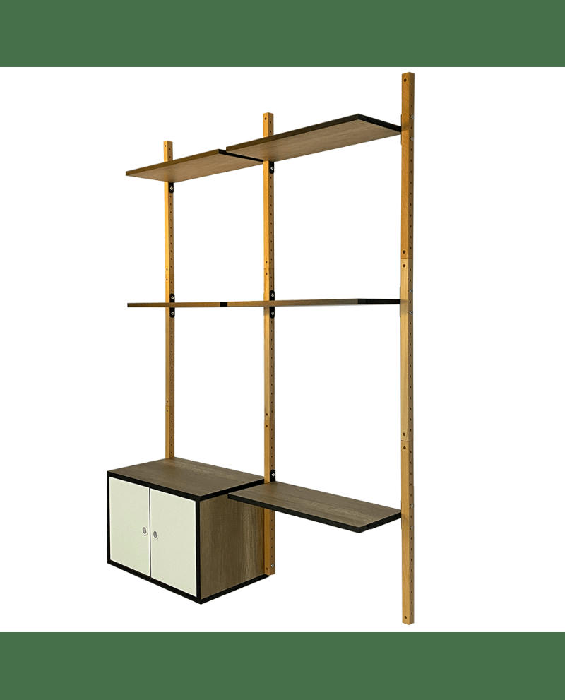KALIBOIS - Étagère de Rangement, pour Salon, 178 x 128 x 35 cm en hêtre massif