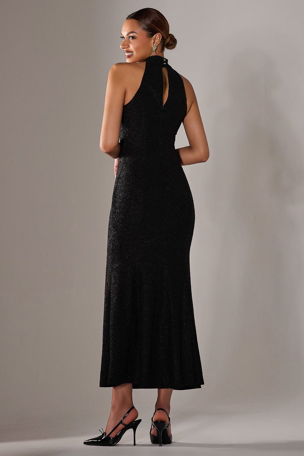 Jolie Moi Halter Neck Fishtail Maxi Dress