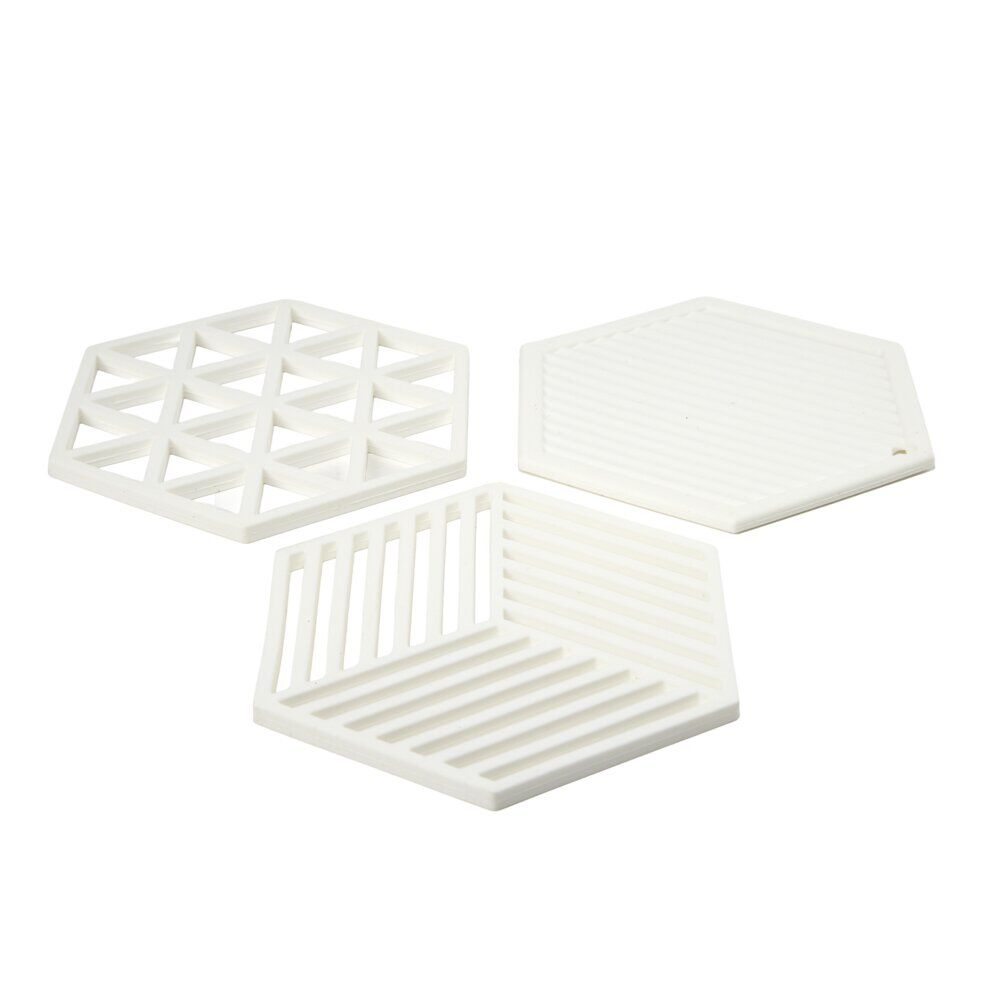Dessous de verre silicone x3 (4 modèles)