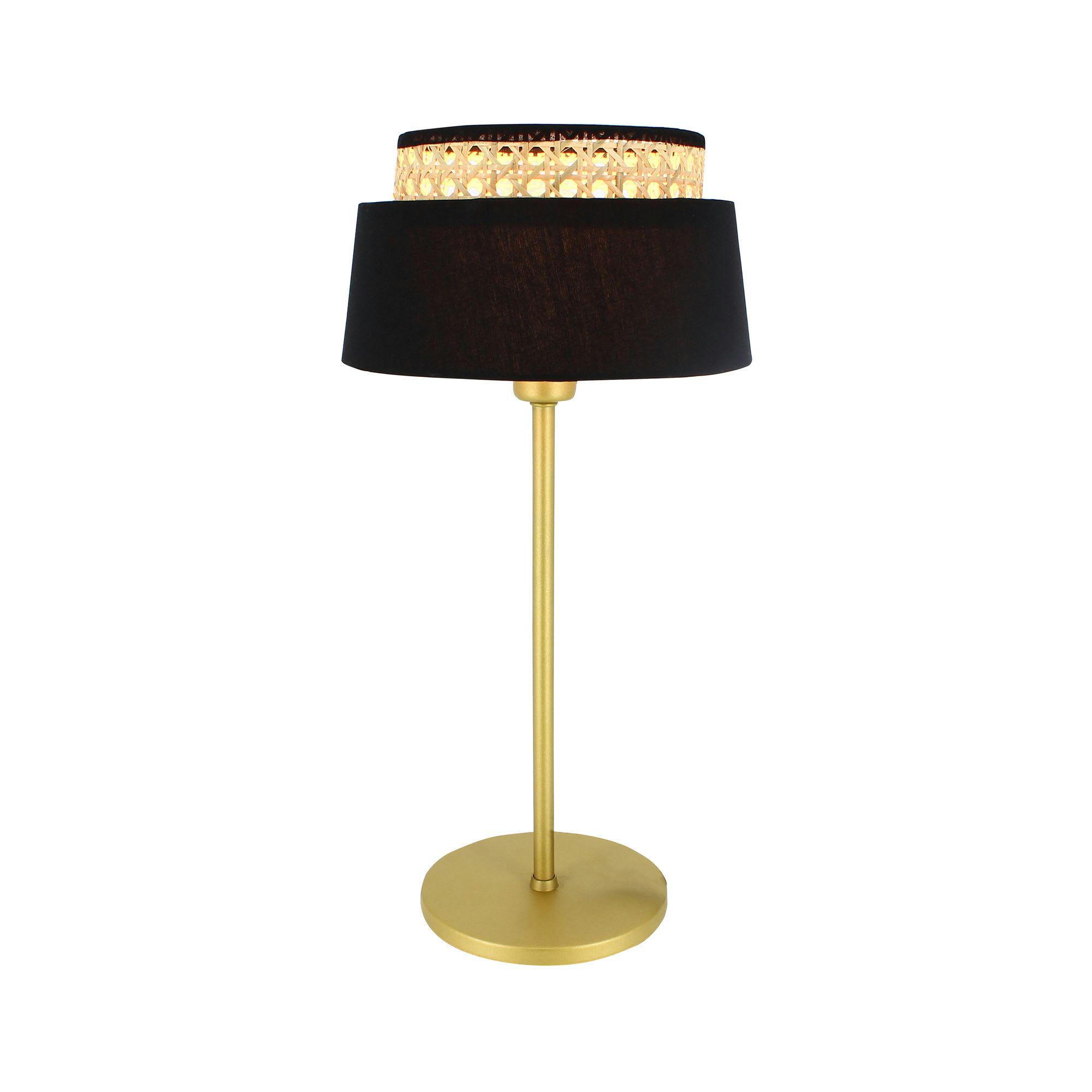 AVERO - Lampe de table en métal noir et doré h41cm