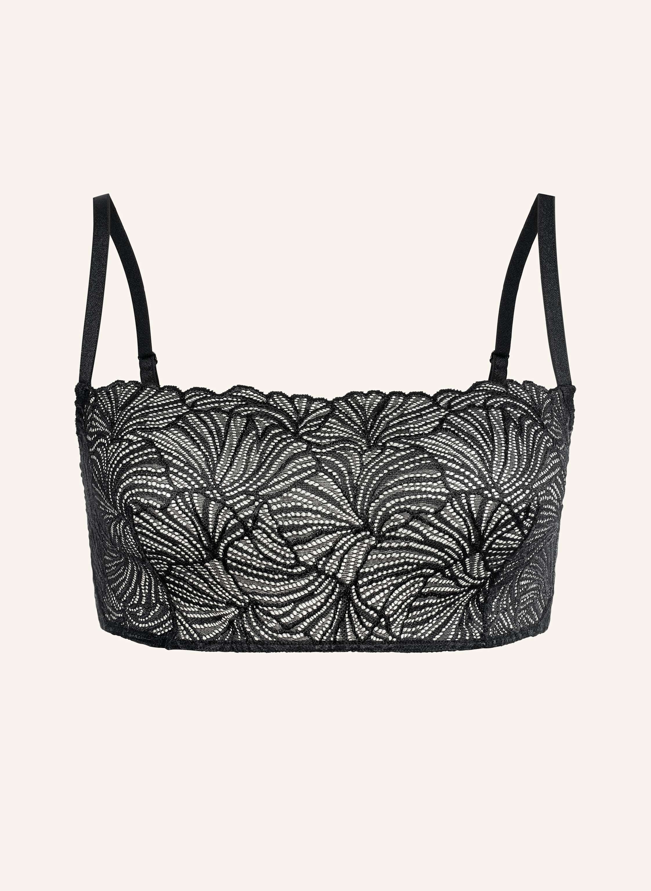 erlich textil Fluid Lace Spitzen Bandeau Bralette bügellos mit Polyamid - verstellbare Träger
