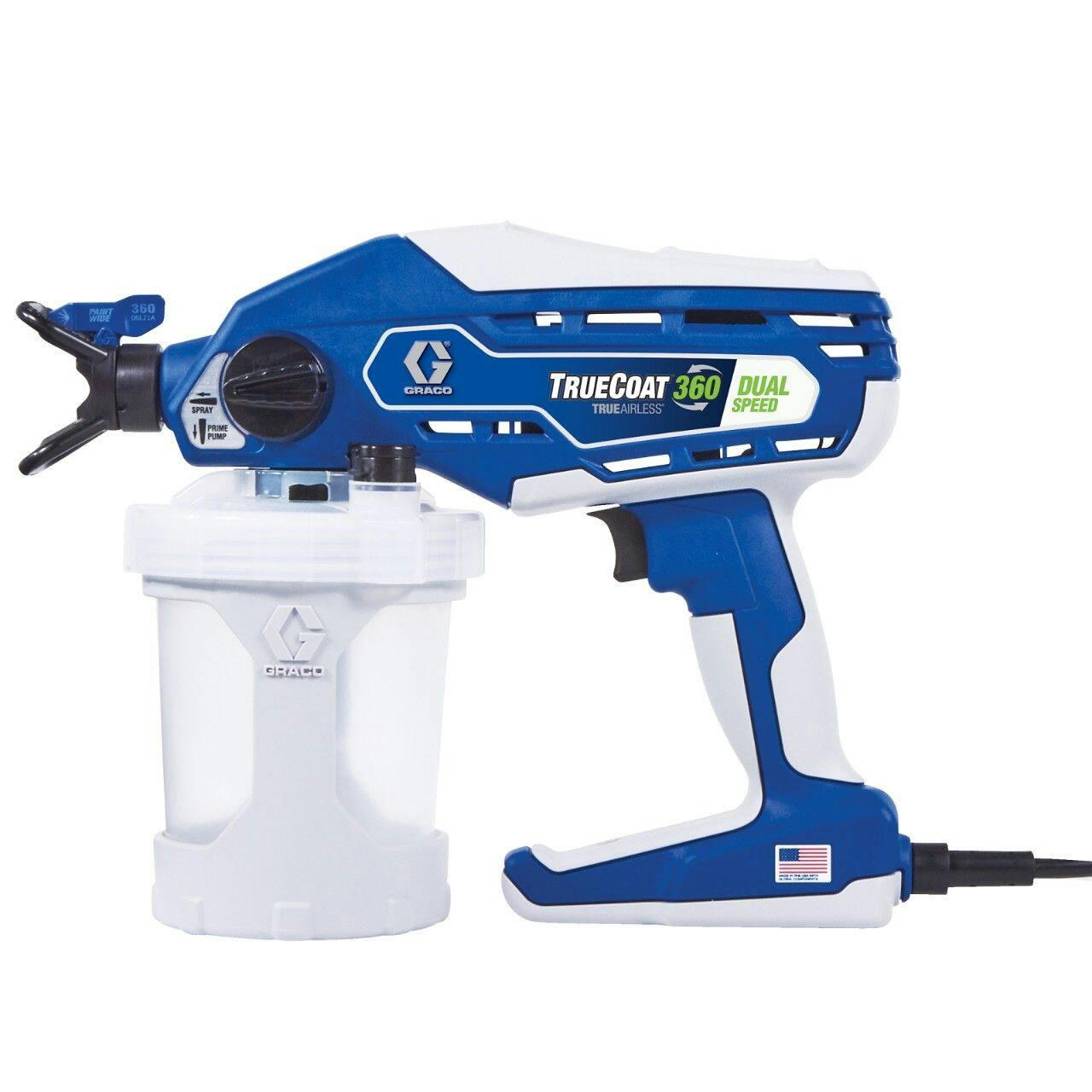 Graco TrueCoat 360 Dual Speed Paint Sprayer with Multi-Directional Spray, Blue
