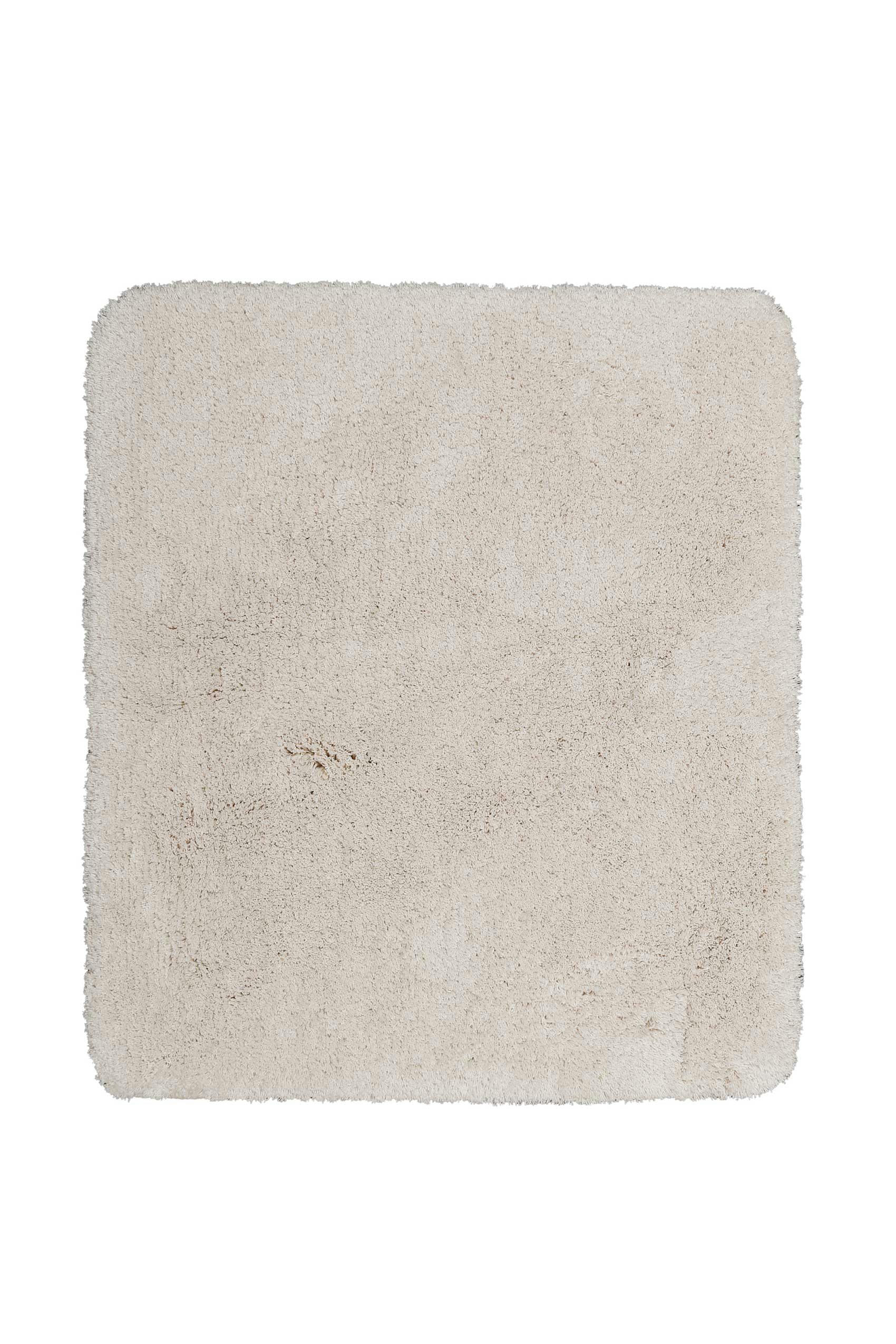 PORTO AZZURRO - Tapis de bain microfibre très doux uni blanc crème 55x65
