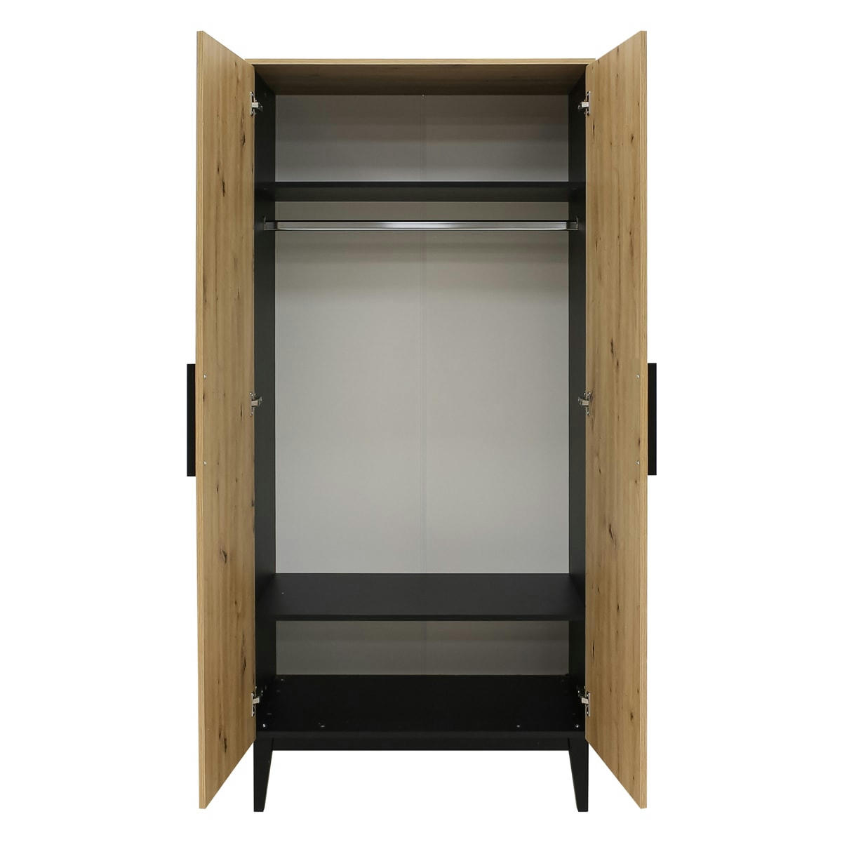 XEM - Armoire 2 portes noir naturel