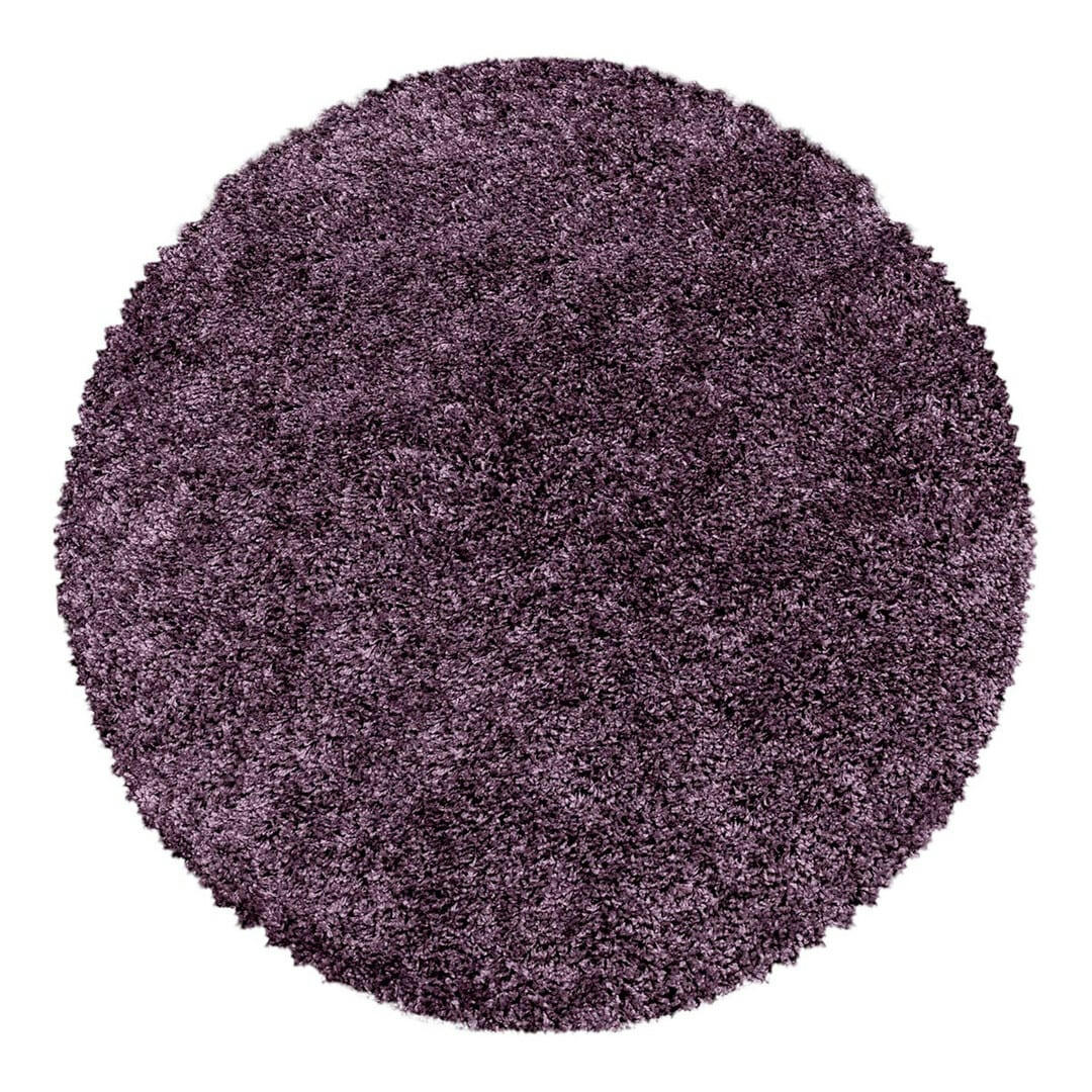 GADOL - Tapis uni design en polypropylène violet Ø 160
