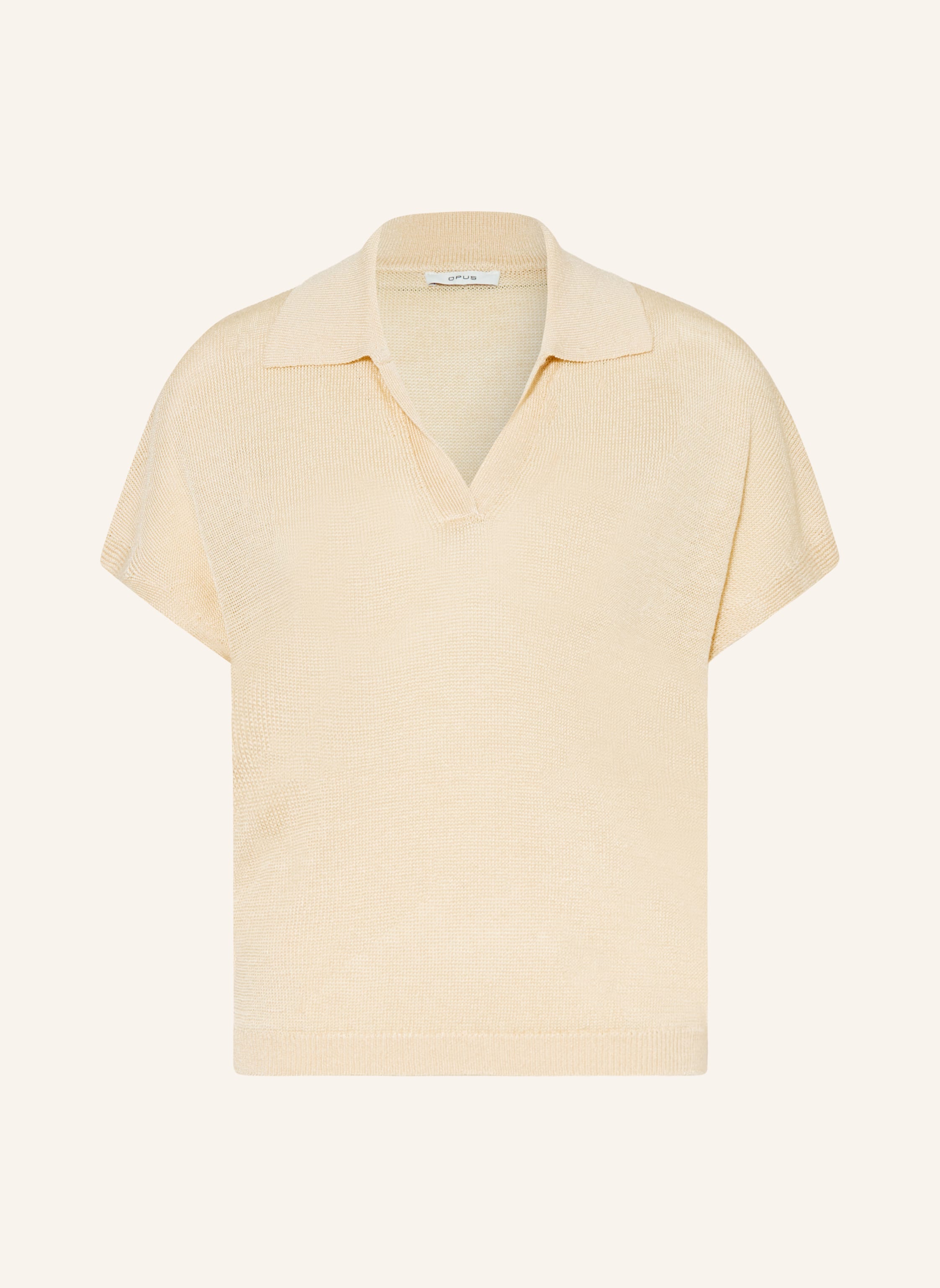 OPUS Strick-Poloshirt PAZIL mit Leinen