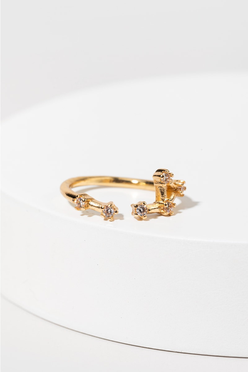 Zodiac Constellation CZ Ring