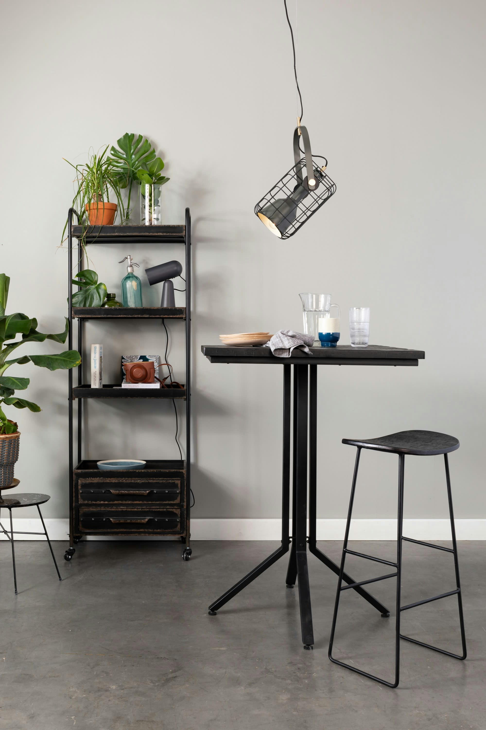 TANGLE - Tabouret de bar en bois noir