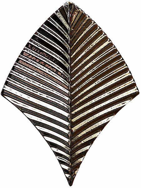 Ceramique Feuilles larges dorees 20x15 cm- prix à la piéce-