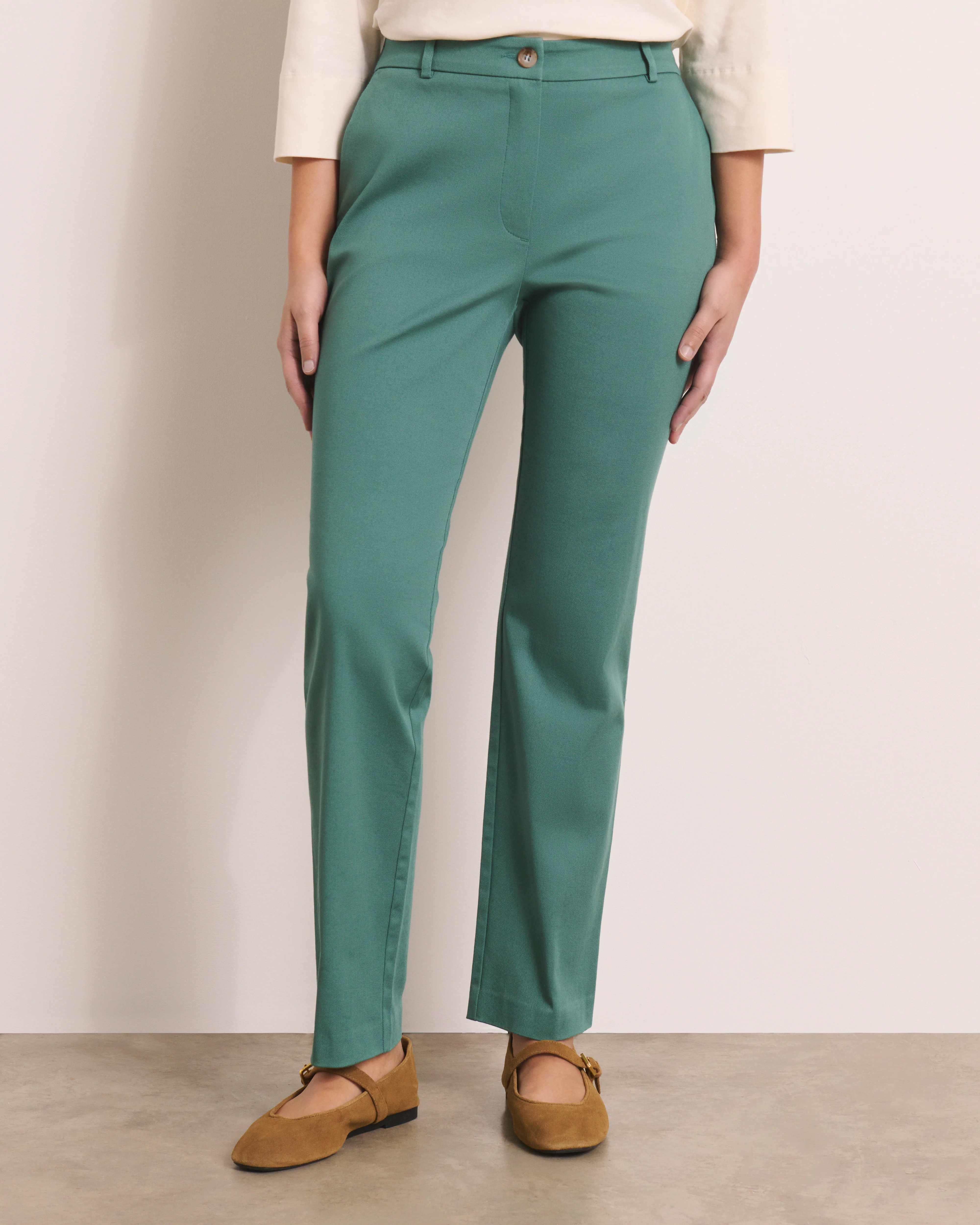 Pantalon droit vert PICOLINEW/13204/208