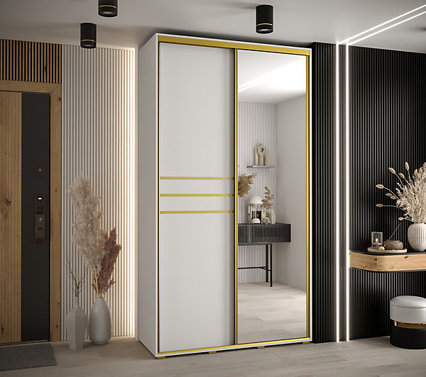 Armoire Davos 11 a portes coulissantes H. 235,2 x L. 130 x P. 60 2 portes
