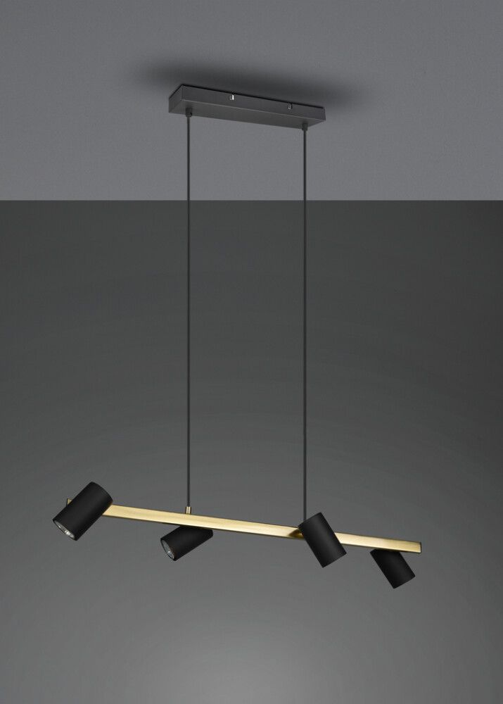 TAKLAMPE TRIO MARLEY 80CM SVART/GULL