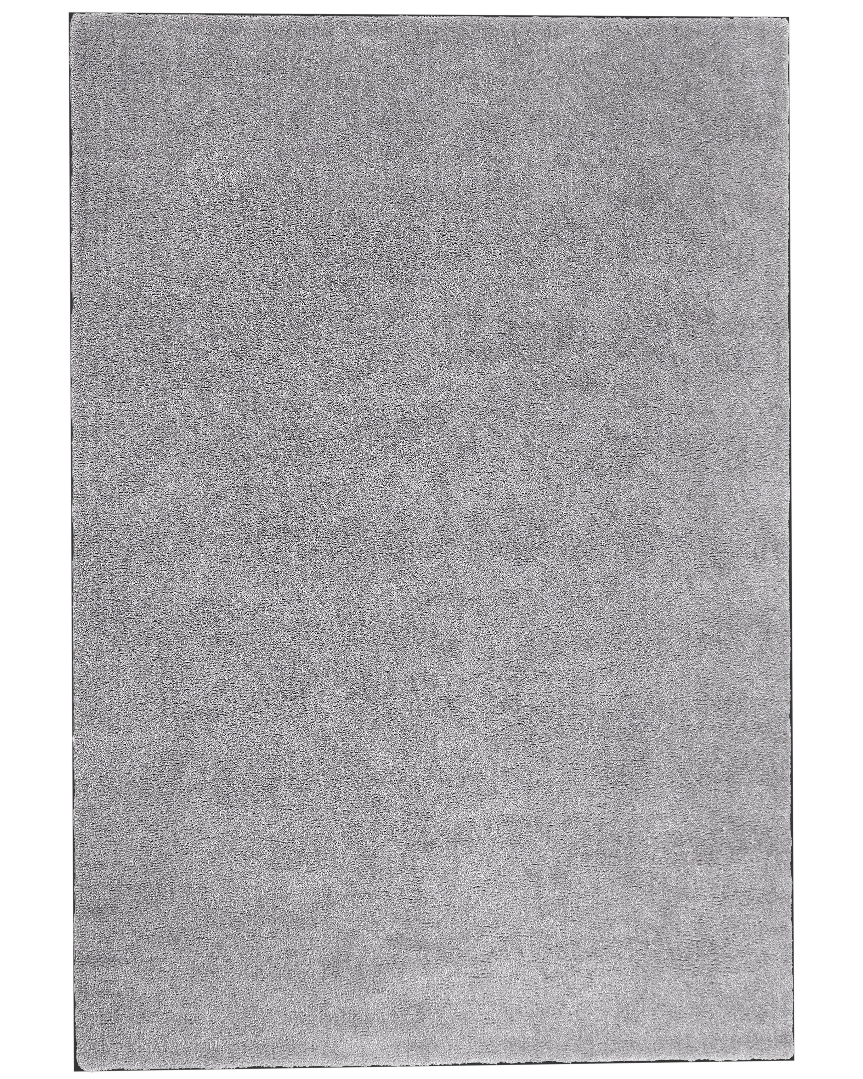Shaggy Rug DEMRE Light Grey 140 x 200 cm