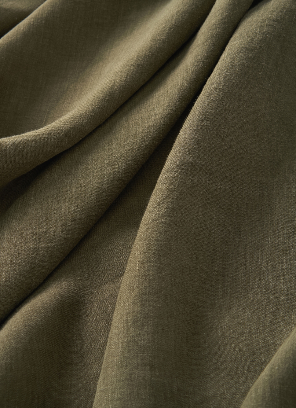 DRAP HOUSSE EN LIN LAVÉ UNI 165GR KAKI