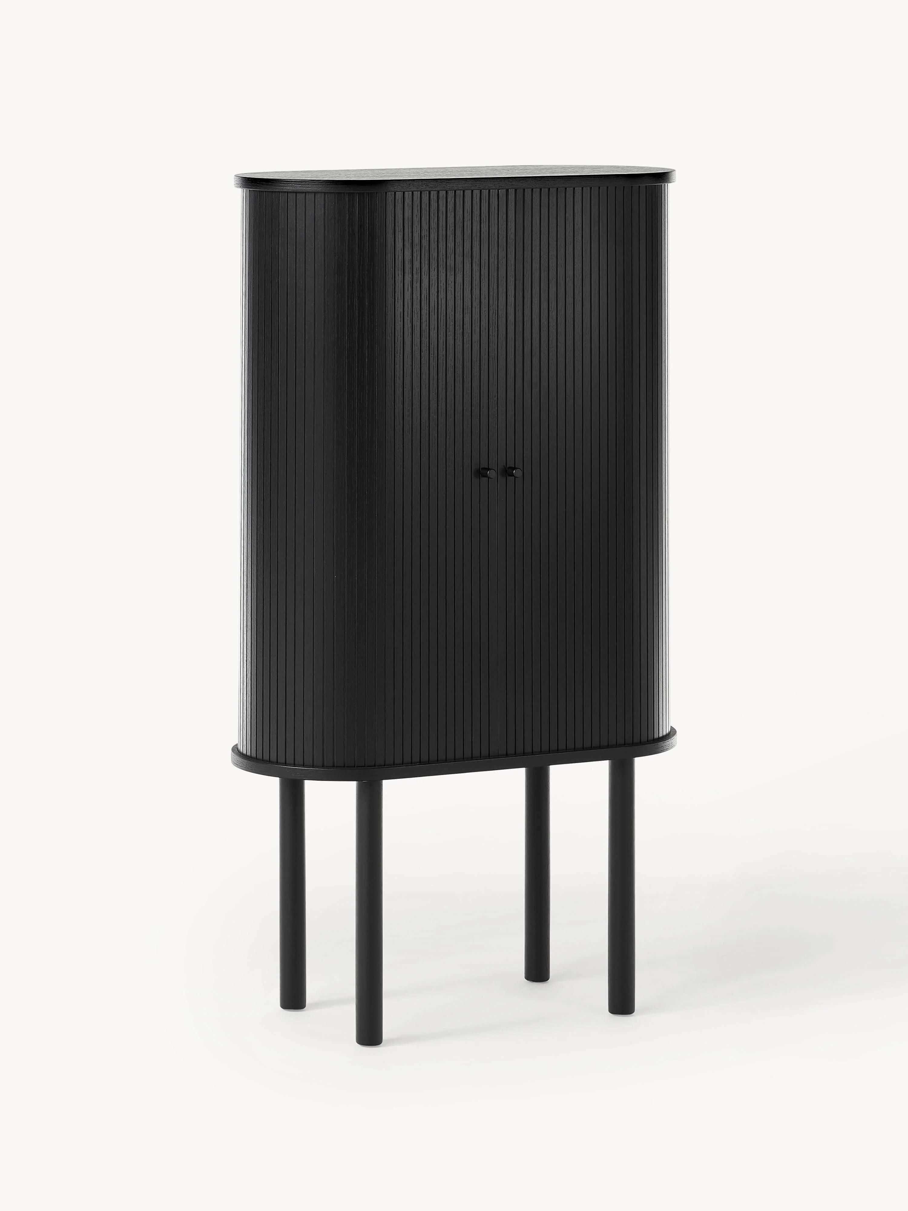 Highboard Calary mit geriffelter Front