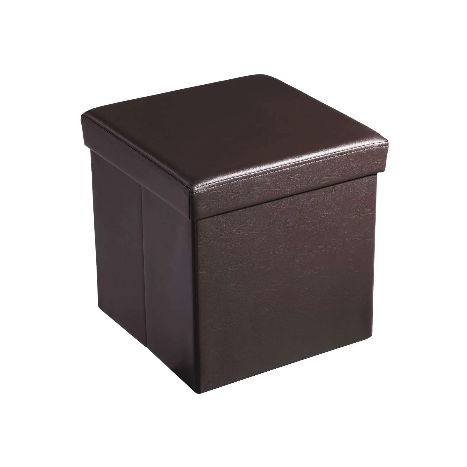 Coffre de rangement lisse 40L brun