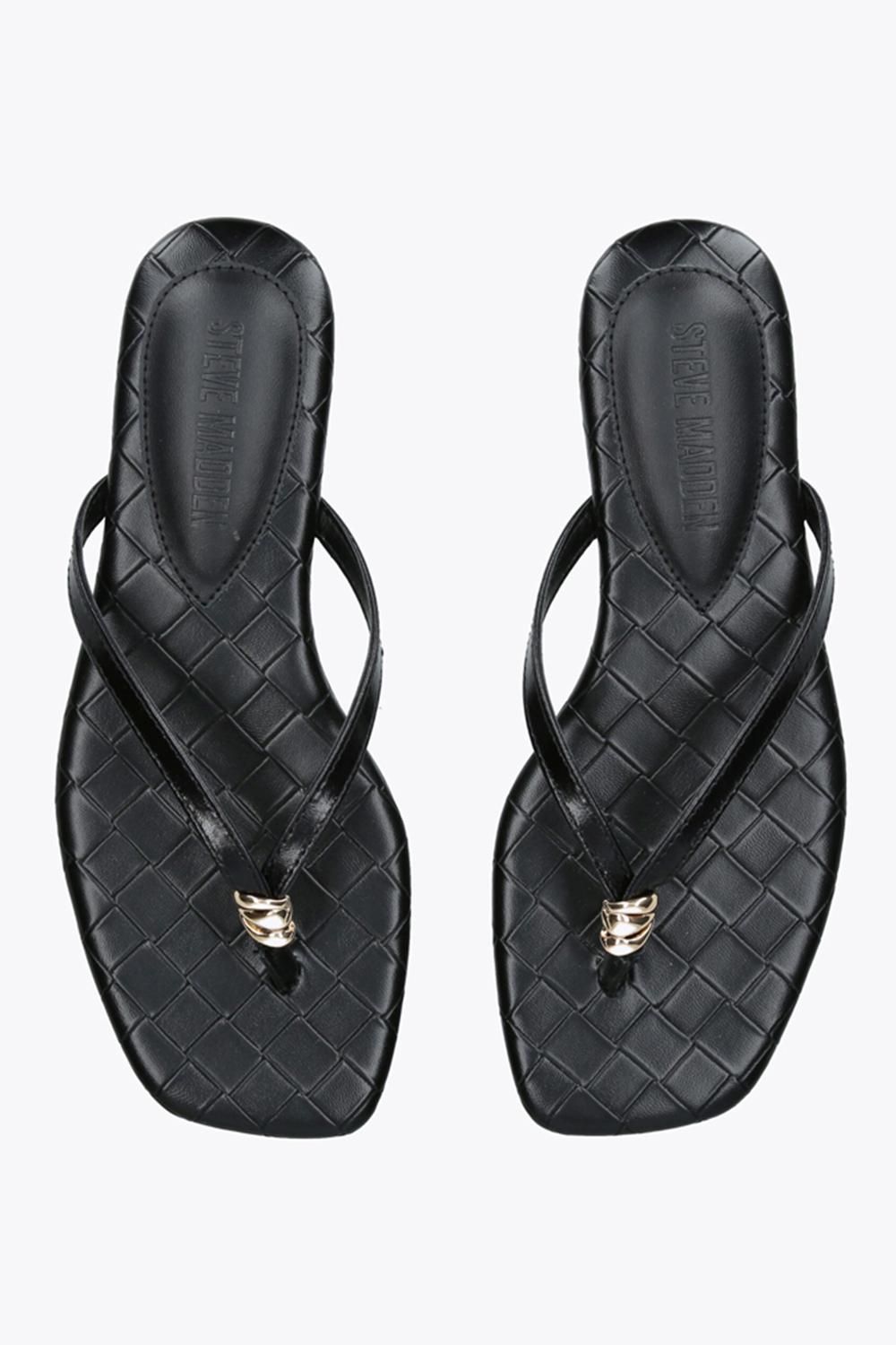 STEVE MADDEN Maliyah Black' Leather Sandals