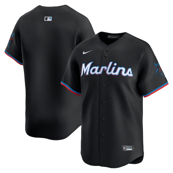Miami Marlins Nike Alternate Limited Jersey - Black/White
