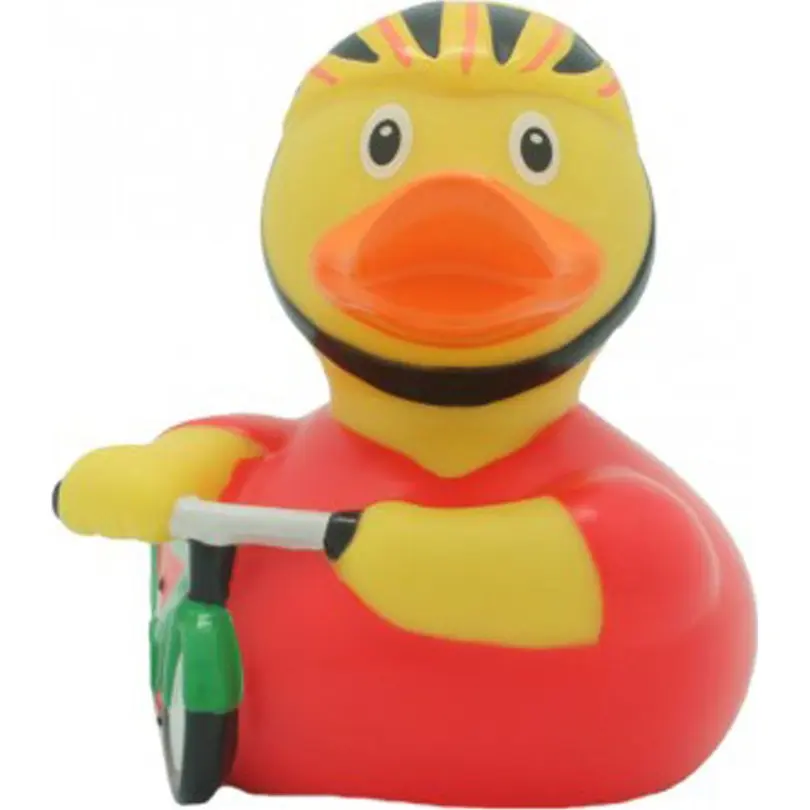 Badespielzeug Ente Radfahrer