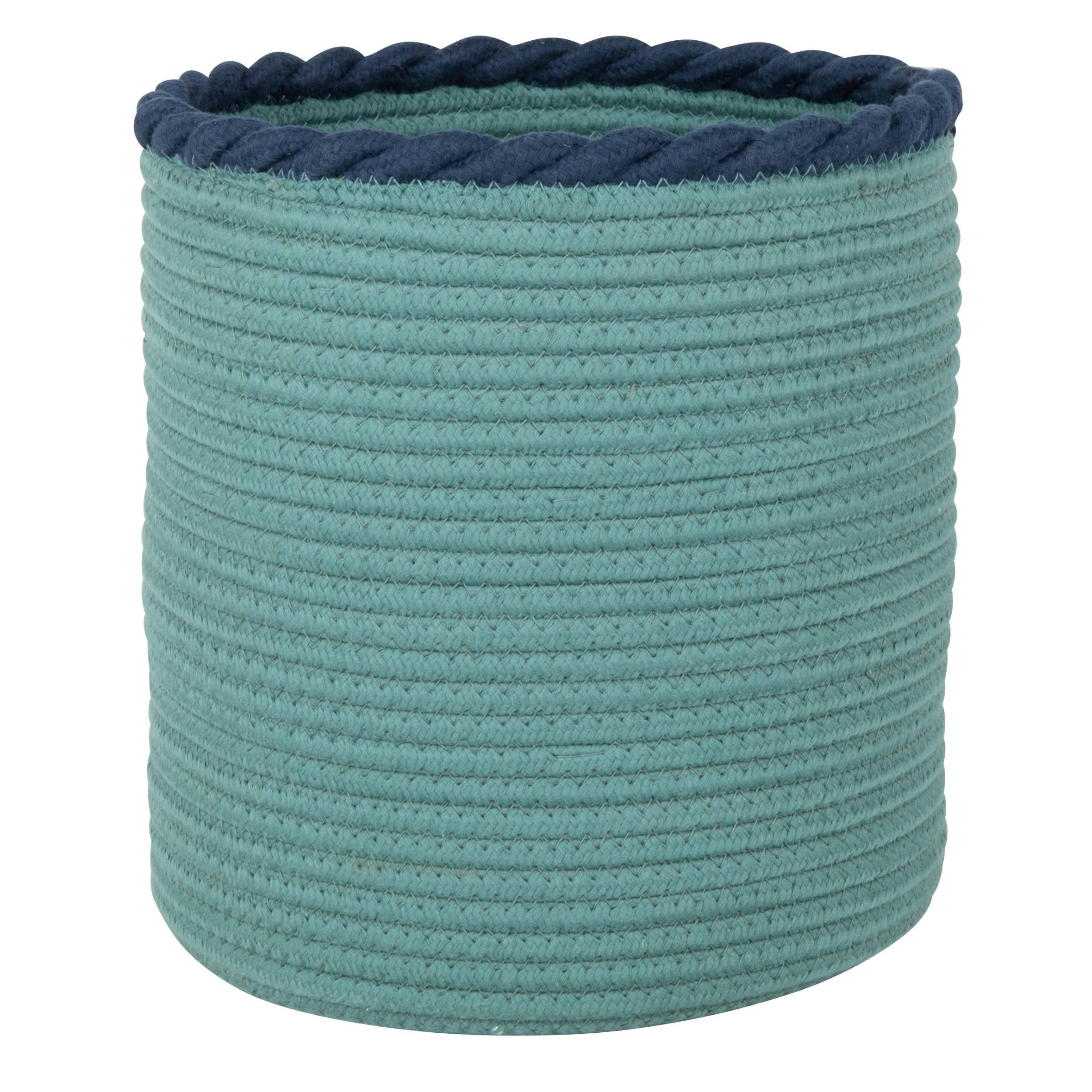 - Paniers en coton marron et bleu (x2)