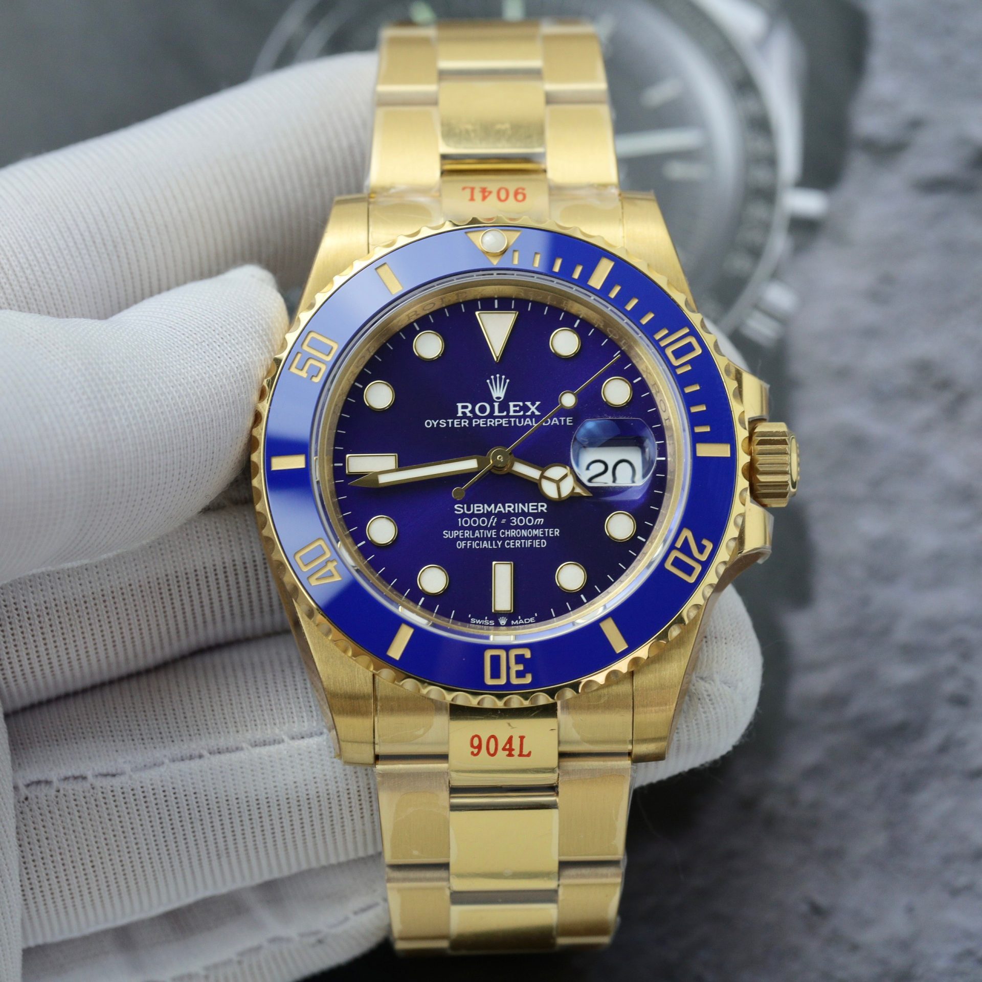 Rolex Submariner 126618LB YG Plated Blue Dial 40mm Oyster Super Clone